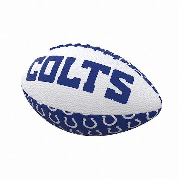 Logo Brands Indianapolis Colts Repeating Mini-Size Rubber Football - 614-93MR-3