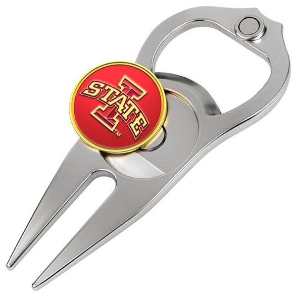 Linkswalker LinksWalker LW-CO3-ISC-HTDT Iowa State Cyclones-Hat Trick Divot Tool - LW-CO3-ISC-HTDT