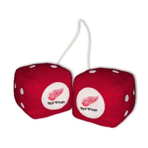 Fremont Die Consumer Products Inc Fremont Die Consumer Products F88016 Fuzzy Dice - Detroit Red Wings - F88016