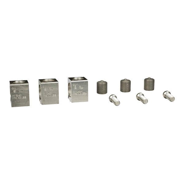 Schneider Electric Circuit breaker accessory, PowerPacT L, lug kit, mechanical, 250/400A, 2 AWG to 600kcmil, copper, qty 3 - CU400L61K3
