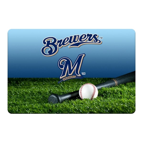 Gamewear Milwaukee Brewers Baseball Pet Bowl Mat-L - 1294002839