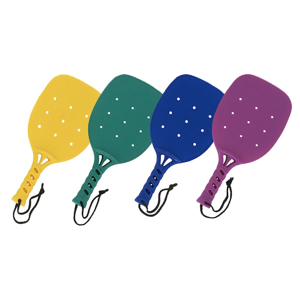Champion Sports Plastic Paddleball Rackets, Set of 6 Assorted Colors - MRSET
