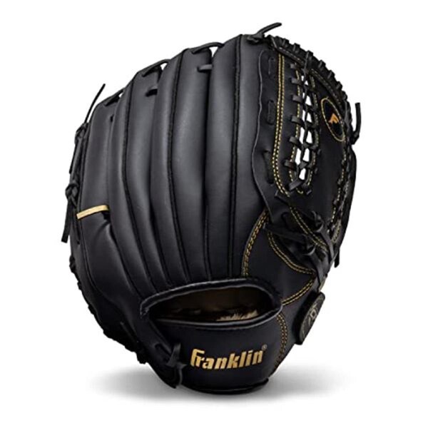 Franklin Sports Franklin Sports Industry  12 in. PVC Ball Glove Black & Gold - 108535