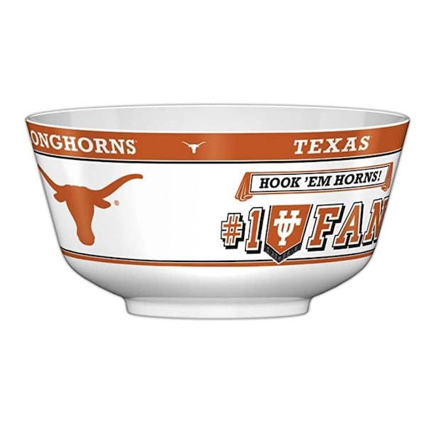 Fremont Die Consumer Products Inc Fremont Die 2324555467 Texas Longhorns Party Bowl - All Pro - 2324555467