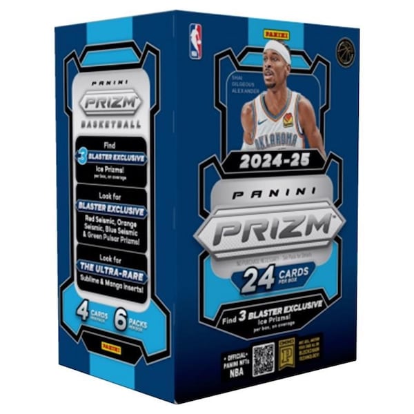2024-25 Nba Prizm Panini Prizm 2024-25 NBA Blaster Box Trading Cards Blue, 24PK - 2-16433-10