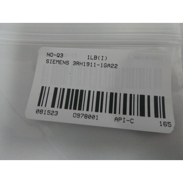 Siemens AUXILIARY TERMINAL AND CONTACT BLOCK - 3RH1911-1GA22