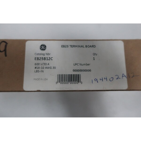 Ge 12Circuit Board Terminal And Contact Block, EB25B12C - EB25B12C