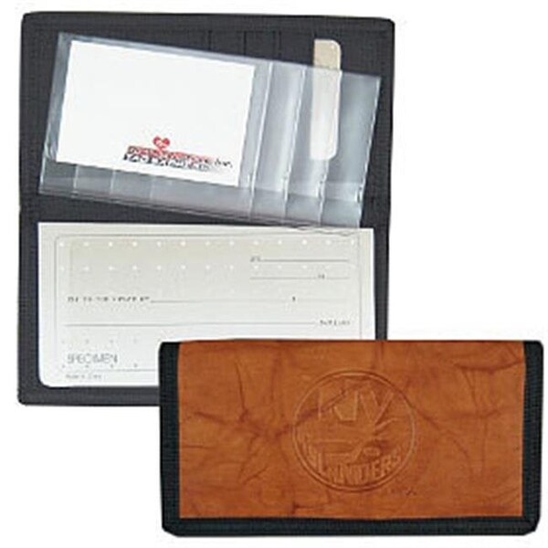 Rico Industries New York Islanders Leather/Nylon Embossed Checkbook Cover - 2499454211