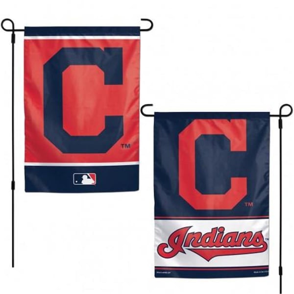 Bookazine Cleveland Indians Flag 12x18 Garden Style 2 Sided - MK52270
