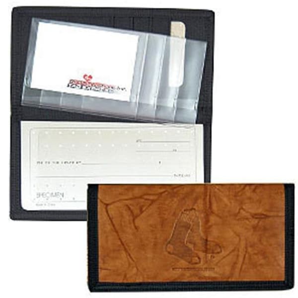Rico Industries Boston Red Sox Leather/Nylon Embossed Checkbook Cover - 2499454503