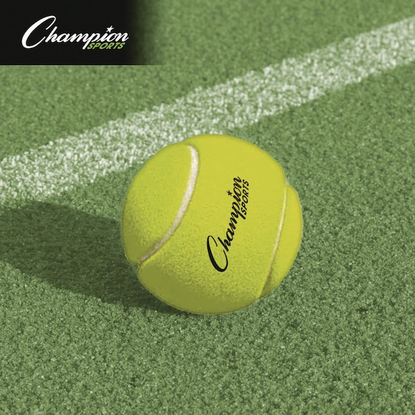 Champion Sports Tennis Balls, 2.5" Diameter, Yellow, PK3 - TB3