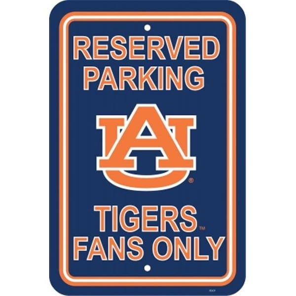 Fremont Die Consumer Products Inc Fremont Die 50205 Auburn Tigers- 12 in. X 18 in. Plastic Parking Sign - 50205
