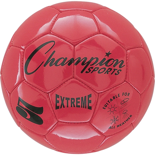 Champion Sports Extreme Soccer Ball, Red, Size 5, PK2 - EX5RD