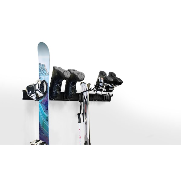 Onward 48inch 1210 mm Black Metal Ski and Snowboard Storage System with 220 lb Load Rating - 29007S