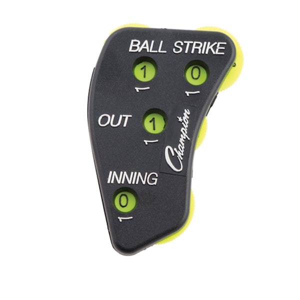 Champion Sports 4 Wheel Umpire Indicator, Black & Optic Yellow - Pack of 12 - PI4