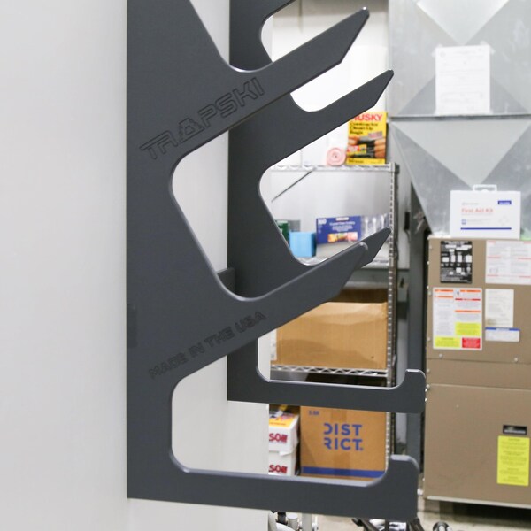 Trapski Versa Deep Profile 2 Slot Plus Base Chair Rack, Charcoal - VERSA-DP2-1-CHL