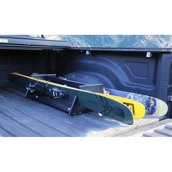 Trapski Double Mobile POWDER Ski and Snowboard Rack, Holds 2 Snowboards or 2 Pairs of Skis, Black - TRAPSKI2P-BLK