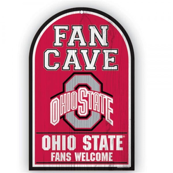 Wincraft Ohio State Buckeyes Wood Sign - 11"x17" Fan Cave Design - 3208596235