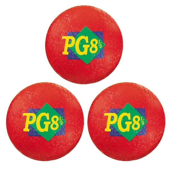 Martin Sports Playground Ball, 8.5-Inch, Red, PK3 - MASPG812R