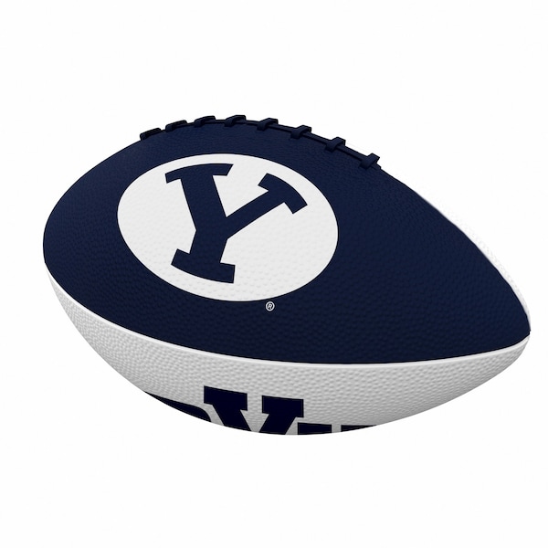 Logo Brands BYU Pinwheel Junior Size Rubber Football - 116-93JR-2