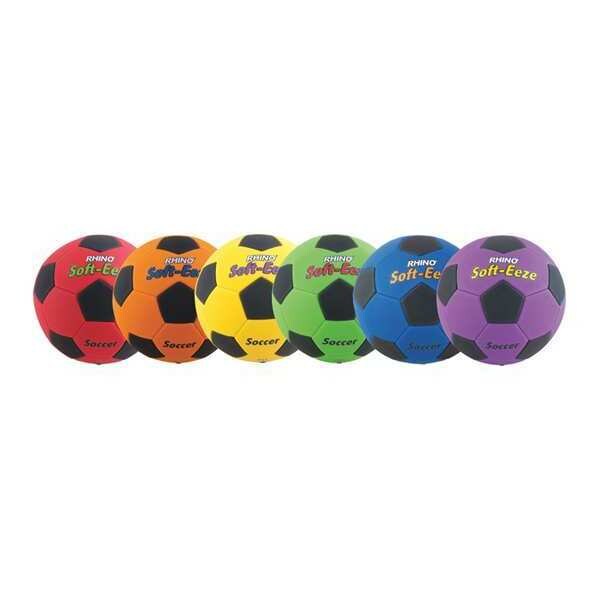 Champion Sports Softeeze Soccer Ball Set, Size 8, Multi Color, Assorted, PK6 - RS3SET