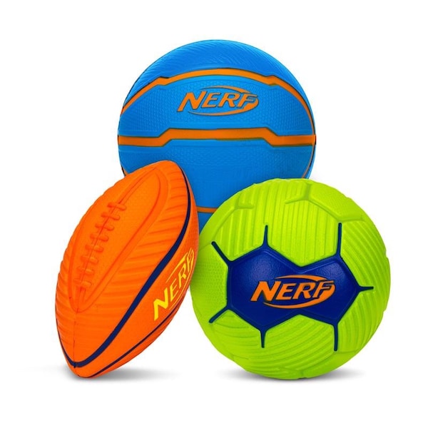 Nerf NERF Mini Soccer/ Football/ Basketball Ball Assortment - 92081C1