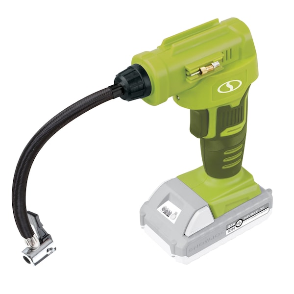 Sun Joe 24-Volt 2.0-Ah Air Joe Pro Cordless Compressor w/ Nozzle Adapters + Storage Case - 24V-AJC-LTE