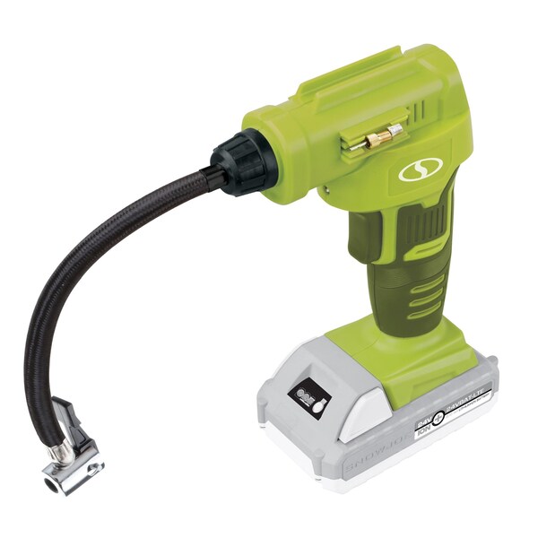 Sun Joe 24-Volt 2.0-Ah Air Joe Pro Cordless Compressor w/ Nozzle Adapters + Storage Case - 24V-AJC-LTE