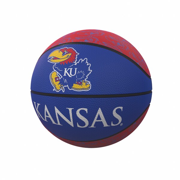 Logo Brands Kansas Repeating Logo Mini-Size Rubber Basketball - 157-91MR-1