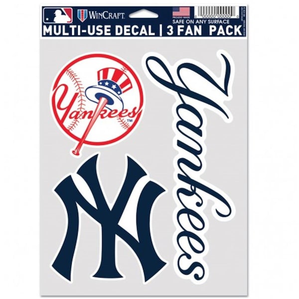 Wincraft Wincraft 9416606940 MLB New York Yankees Decal Multi Use Fan - Pack of 3 - 9416606940