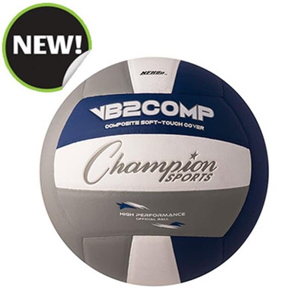 Champion Sports Champion Sports VB2GB 8.25 in. VB Pro Comp Series Volleyball - Gray; Blue & White - VB2GB