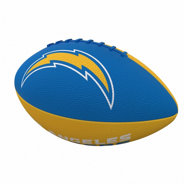 Logo Brands LA Chargers Pinwheel Logo Junior-Size Rubber Football - 626-93JR-2