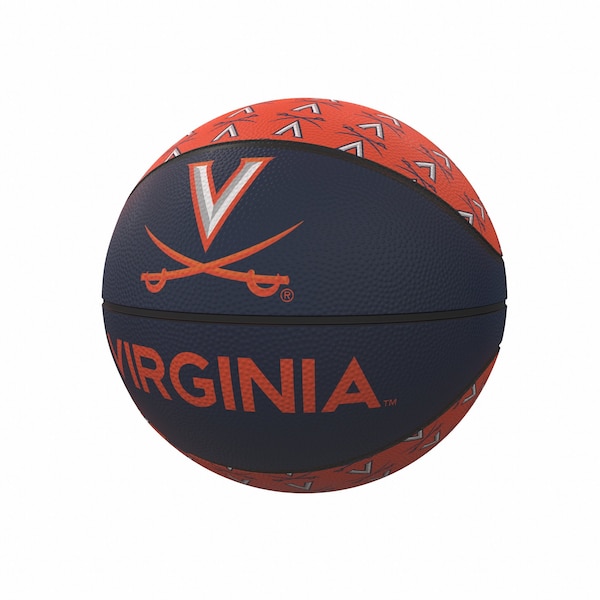 Logo Brands Virginia Repeating Logo Mini-Size Rubber Basketball - 234-91MR-1