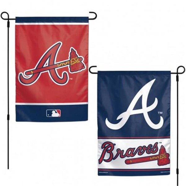 Bookazine Atlanta Braves Flag 12x18 Garden Style 2 Sided - 3208515813