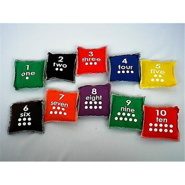 Everrich Industries Everrich EVC-0016 4 x 4 Inch Numbers Beanbags - Set of 10 - EVC-0016