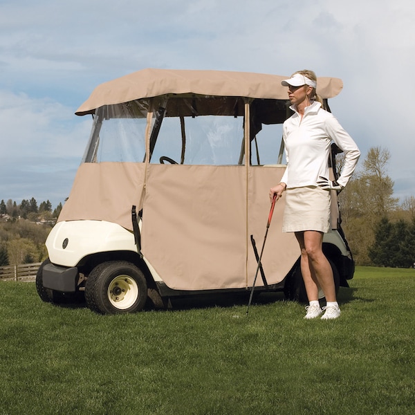 Classic Accessories 4-Sided Tan Golf Cart Enclosure - 72072