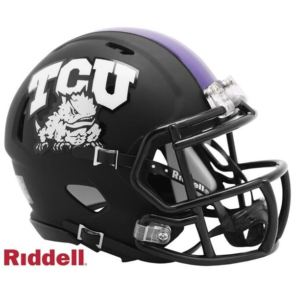 Riddell Riddell 9585590184 TCU Horned Frogs Replica Mini Speed Style Helmet; Purple - 9585590184