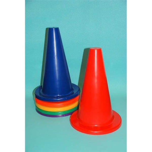 Everrich Industries Everrich EVB-0027 12 Inch Vinyl Cone with Round Base - Set of 6 - EVB-0027