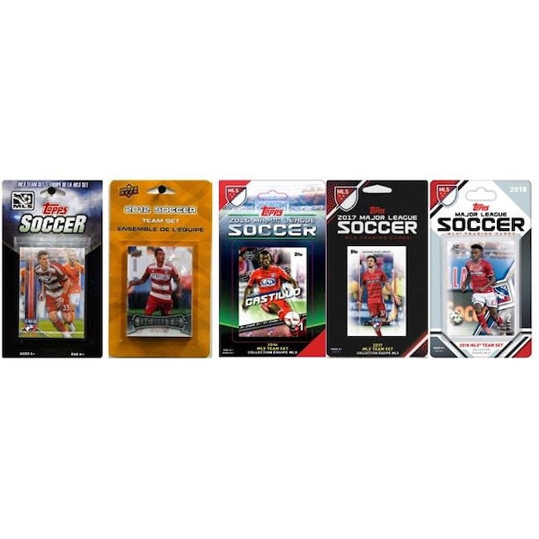 Williams & Son Saw & Supply C&I Collectables FCDALL518TS MLS FC Dallas 5 Different Licensed Trading Card Team Sets - FCDALL518TS