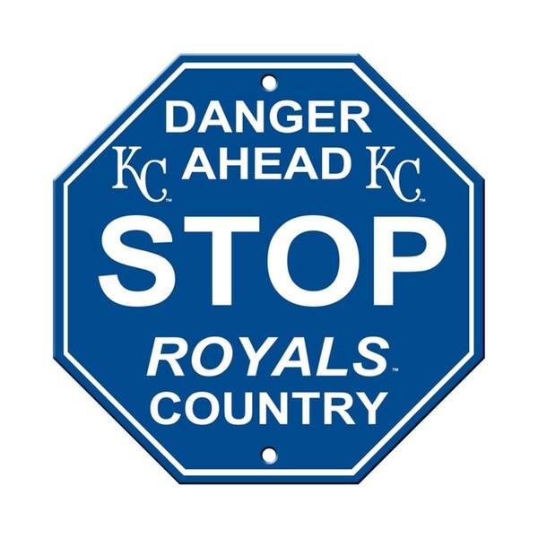 Fremont Die Consumer Products Kansas City Royals Sign 12x12 Plastic Stop Style Special Order - 2324560507