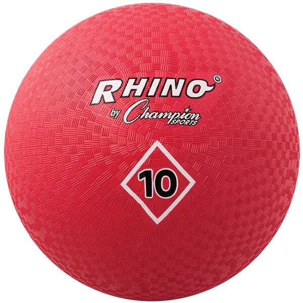 Champion Sports Playground Ball 10in, Red, PK2 - PG10RD