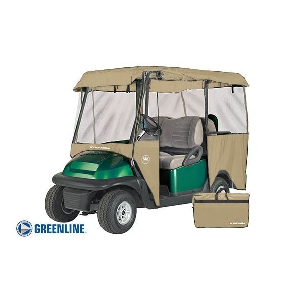 Eevelle Greenline 4 Passenger Drivable Golf Cart Enclosure - Bunker Sand - GLET04