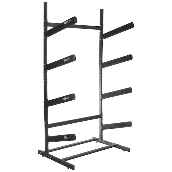 Rad Sportz Kayak Storage Rack - 4-Level Freestanding Stand with Padded Arms, 400lb Capacity by - 83-7002