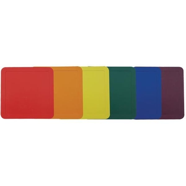 Champion Sports Champion Sports PBMSET 14 in. Poly Base Marker Set; Multicolor - Set of 6 - PBMSET