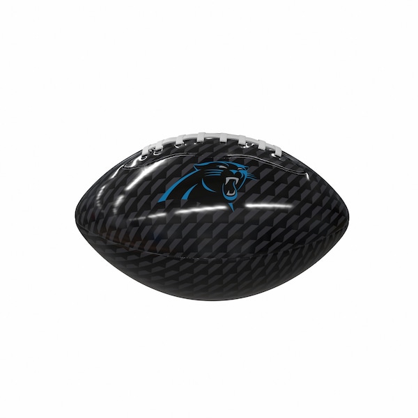 Logo Brands Carolina Panthers Carbon Fiber Mini-Size Glossy Football - 605-93MG-1