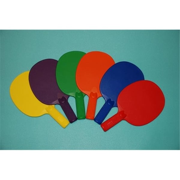 Everrich Industries Everrich EVT-0001 Plastic Ping Pong Paddle- Set of 6 Colors - EVT-0001