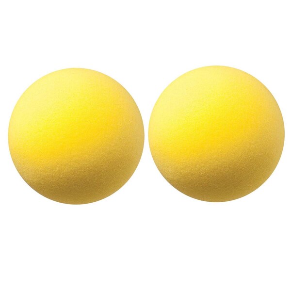 Champion Sports Uncoated Regular Density Foam Ball, 8-1/2in, Yellow, PK2 - RD85