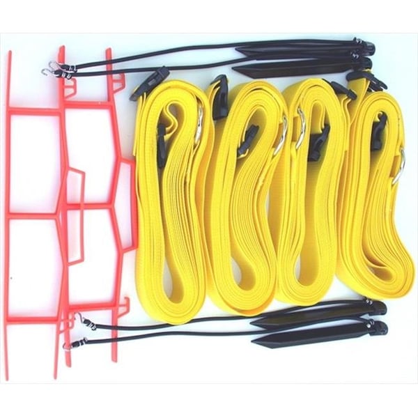 Home Court Home Court M819AYS 8 Meter Yellow 2-inch Adjustable Web Courtlines - M819AYS