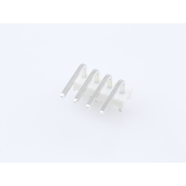 Molex Board Connector, 4 Contact(S), 1 Row(S), Male, Right Angle, Solder Terminal, Locking, Natural - 26603040