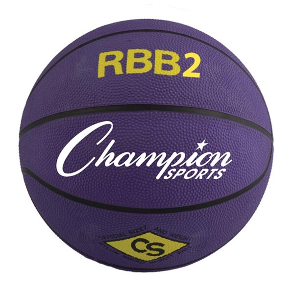 Champion Sports 27.5 in. Pro Rubber Basketball, Purple - RBB2PR